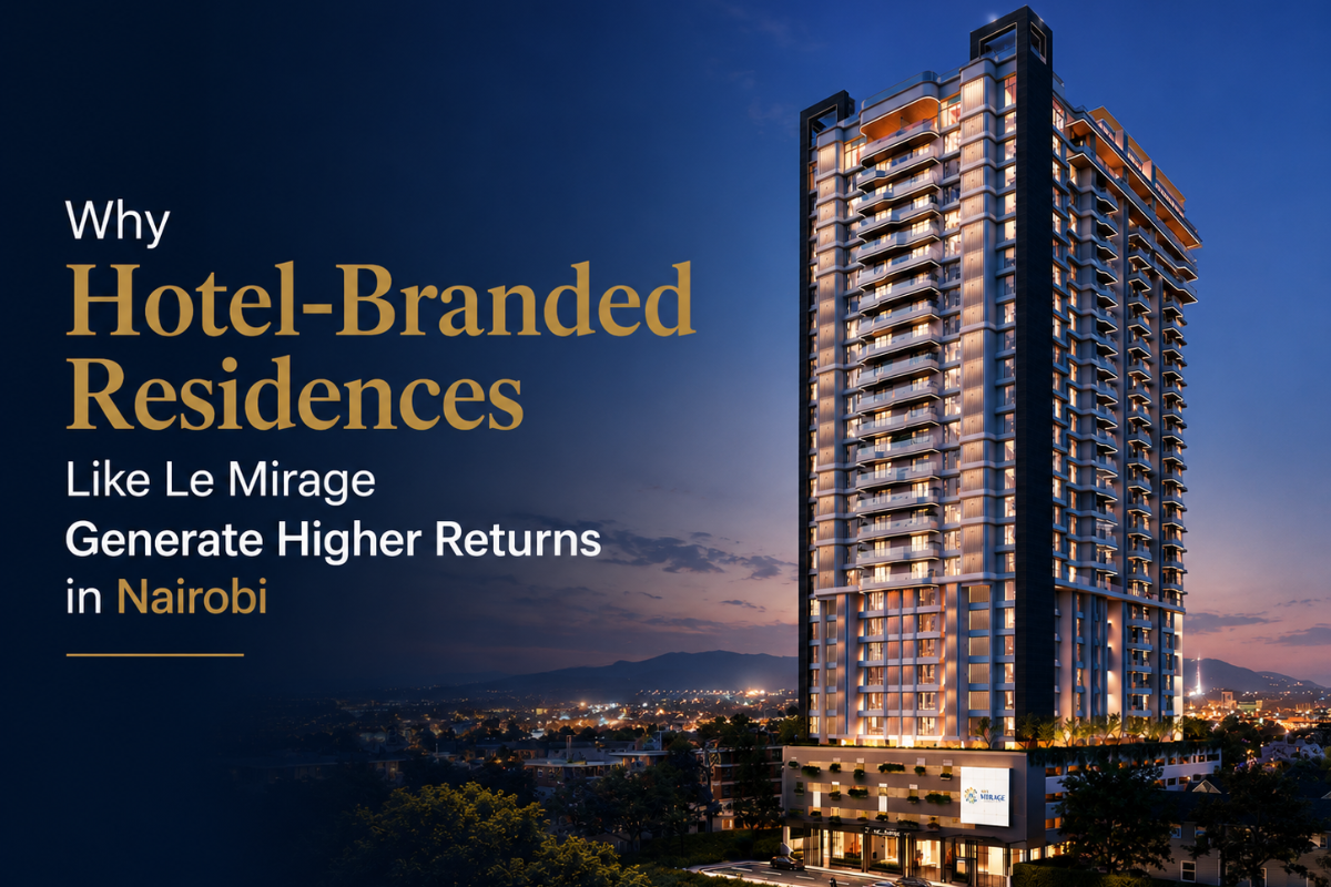 Le Mirage branded residences in Westlands Nairobi offering high rental yields